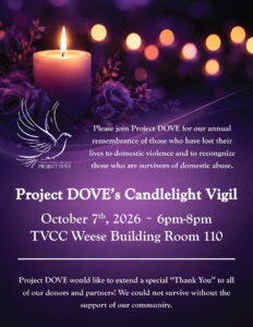 Project DOVE Candle Light Vigil 2026
